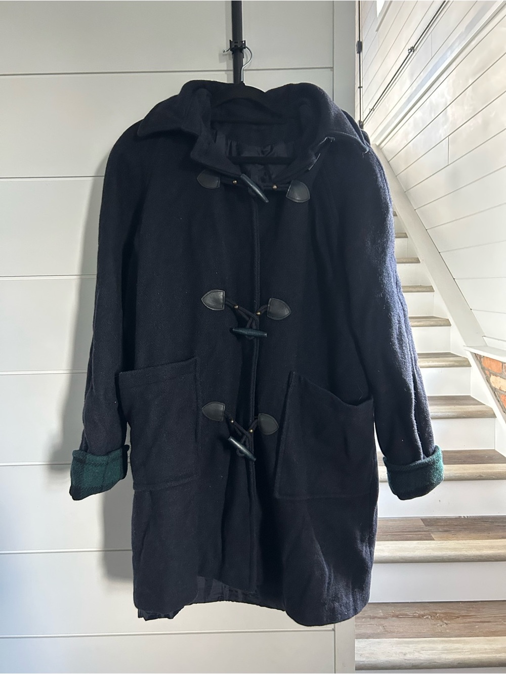 Vintage Navy Toggle Peacoat with Hood